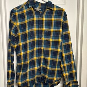 🍍2 for $20! Men's Blue and Yellow Plaid Shirt